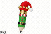 Christmas Elf Pencils Png, an Illustration by Black Bird Studio (Thumbnail 1 of 4)