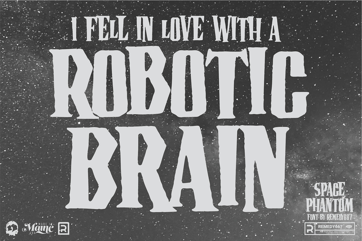 Space Phantom - Retro Sci-Fi Font, a Font by Remedy667 (Photo 2 of 10)