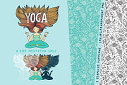 Yoga Meditating Girl, a Healthcare Illustration by Apolinarias Art (Thumbnail 9 of 11)