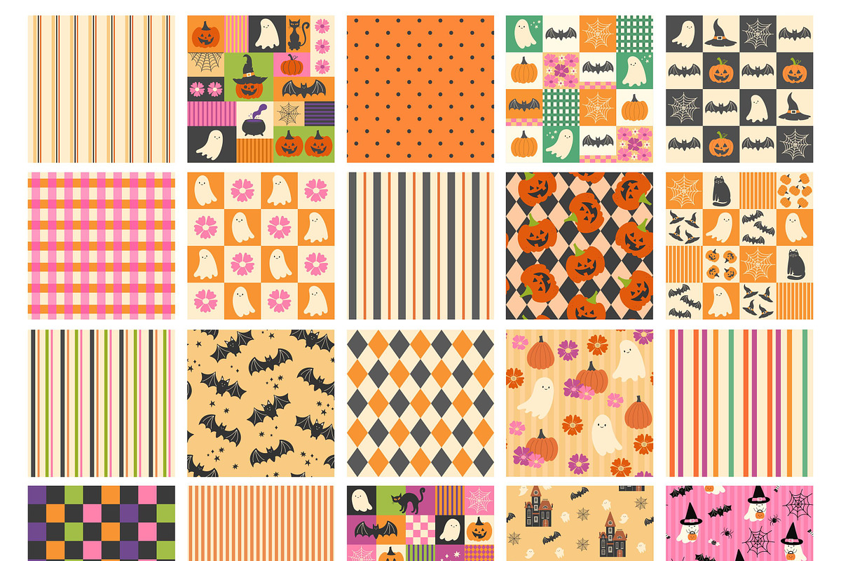 50 Halloween seamless patterns, a Pattern Graphic by EltaMaxArt (Photo 14 of 15)