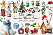 Christmas Timeless Winter Clipart, a Graphic by Libby Wishes (Thumbnail 1 of 7)