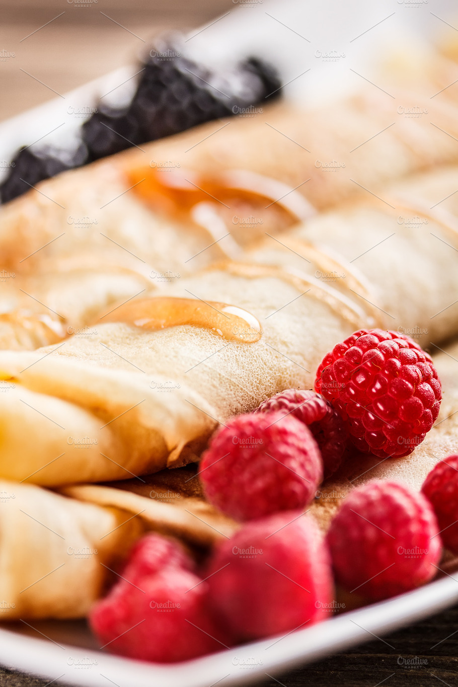 Close Up Of Roll Pancakes