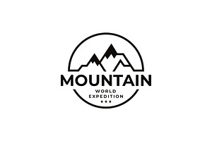 Mountain Peaks Logo, a Branding & Logo Template by Buqancreative