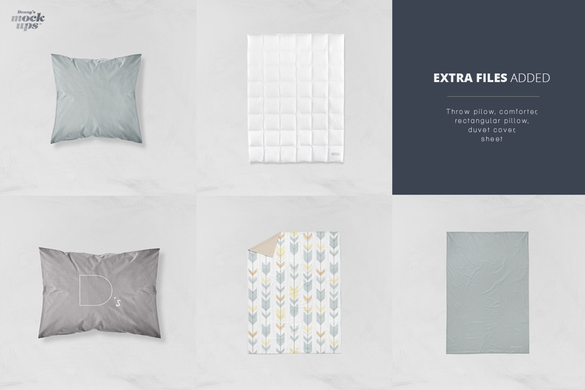 Bedding Multiboard Mockup, an Apparel Mockup by Denny's Mock-ups (Photo 4 of 9)