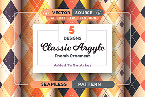 Set 5 Argyle Seamless Patterns