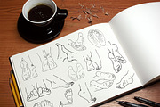 Hand-drawn Feet Sketches, an Illustration by Mike Brennan Art & Design (Thumbnail 2 of 5)