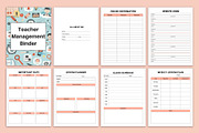 Teacher Management Binder Canva Kdp, a Stationery Template by Mustafiz (Thumbnail 2 of 5)
