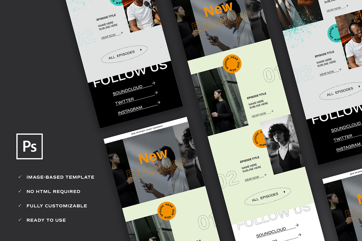 Podcast Email Newsletter, an Email Template by ONYU Studio (Photo 2 of 5)