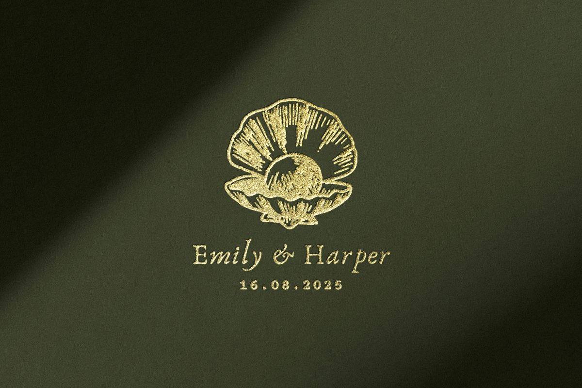 Premade Shell Wedding Logo Monogram preview 8