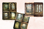 Forest Windows Collage Paper Kit, a Background Graphic by GiraffeCreative (Thumbnail 7 of 9)