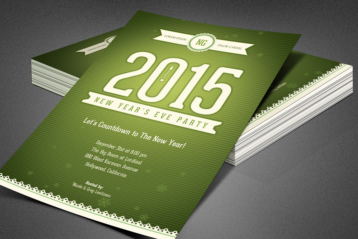 Retro New Year's Eve Party Flyer, a Flyer Template by loswl (Photo 1 of 6)