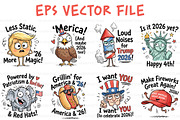 Funny Trump 2026 Sticker Pack, an Object Graphic by NH graphic (Thumbnail 2 of 4)