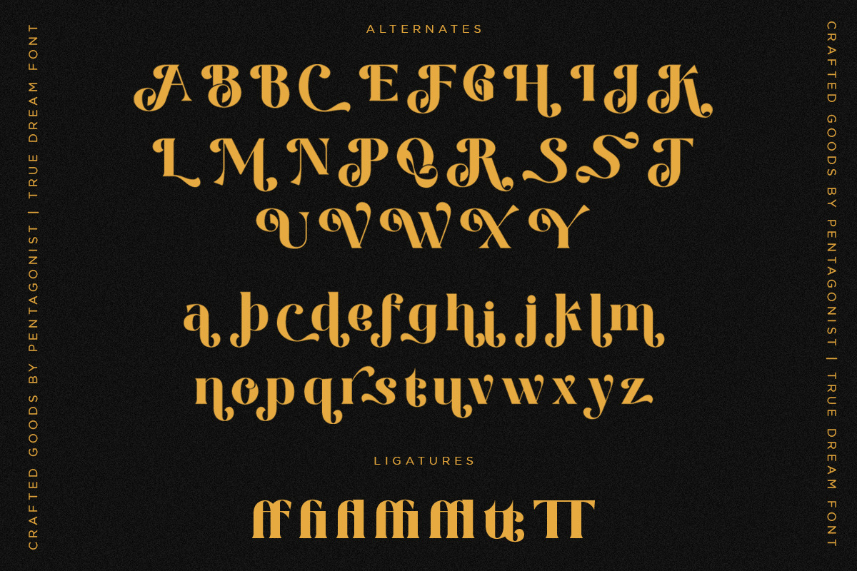 True Dream | Stylistic Display, a Serif Font by Pentagonistudio (Photo 9 of 11)