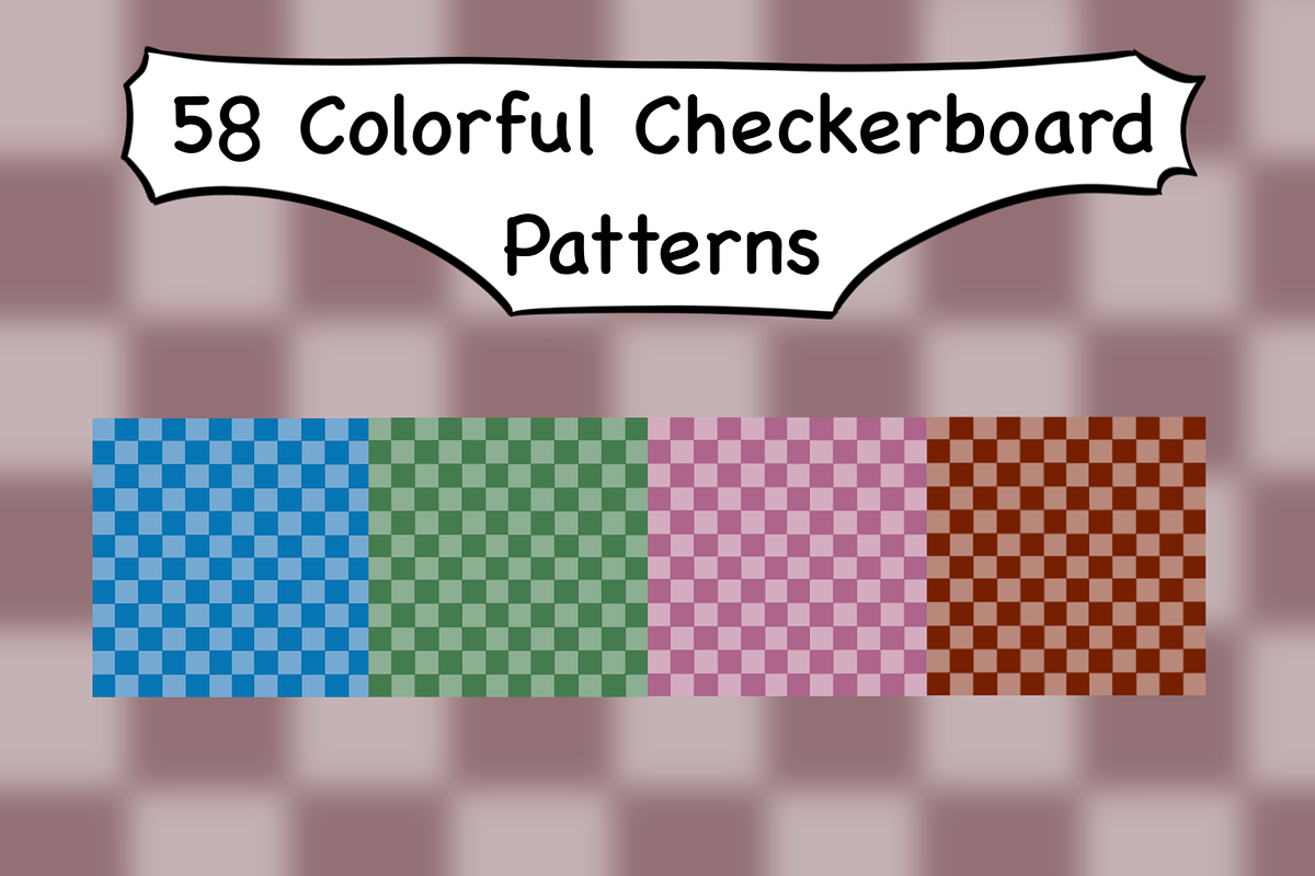 58 Colorful Checkerboard Patterns, a Pattern Graphic by MessyArtss (Photo 1 of 4)