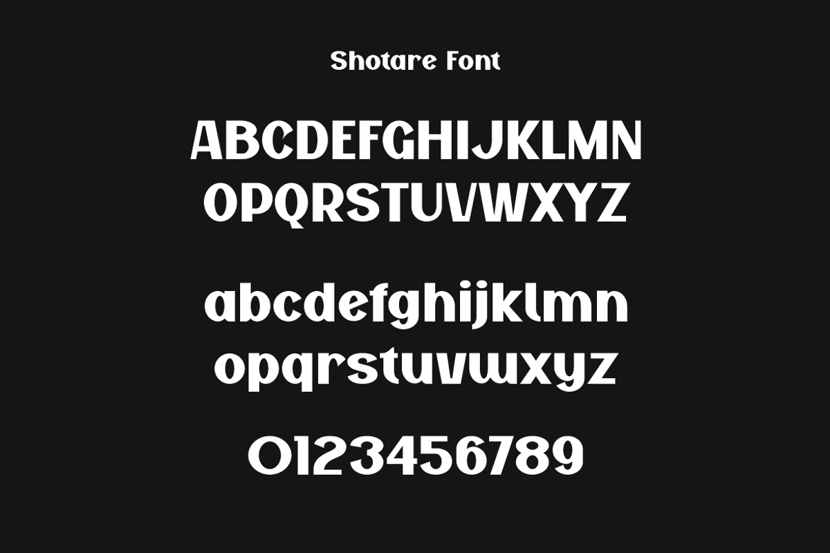 Shotare - Bold Sans Display Typeface, a Sans Serif Font by Iqsiart Studio (Photo 11 of 13)