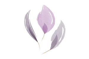 Delicate purple and grey watercolor, an Illustration by okskukuruza