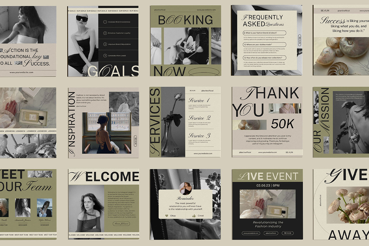 Berlin Social Media Canva Templates, a Social Media Template by Amaré Creative (Photo 6 of 13)