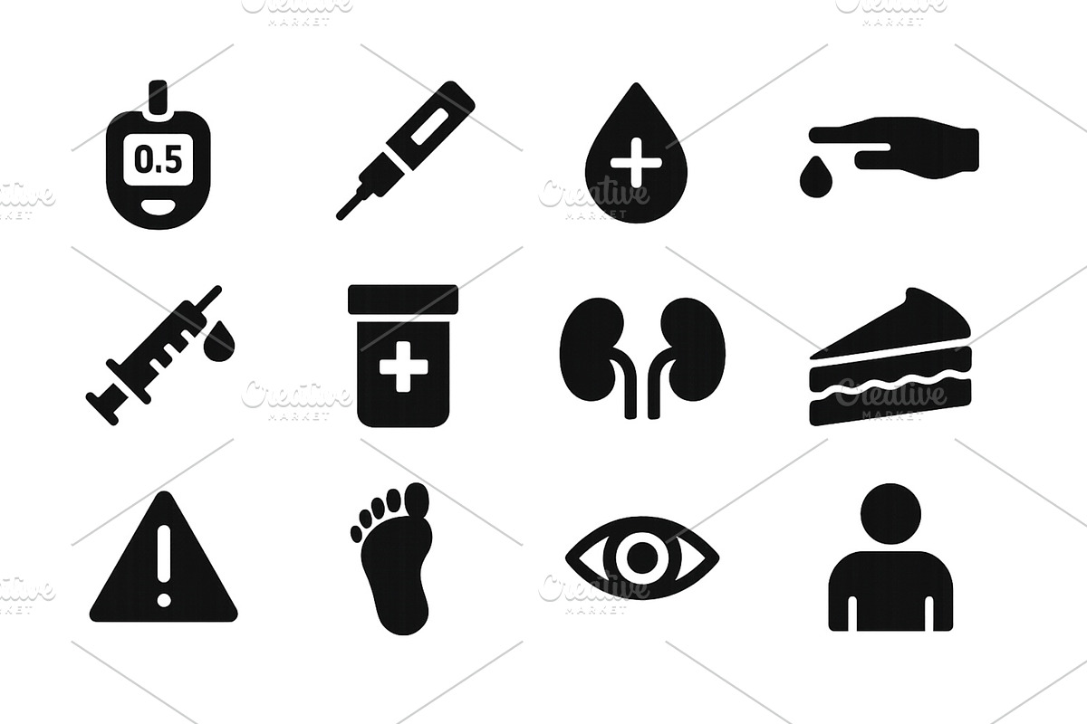 Health and wellness symbols, a Healthcare Illustration by ZinetroN