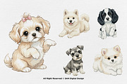 15 Bundle Watercolor Puppy Dog Baby, an Animal Illustration by Morspective (Thumbnail 7 of 8)