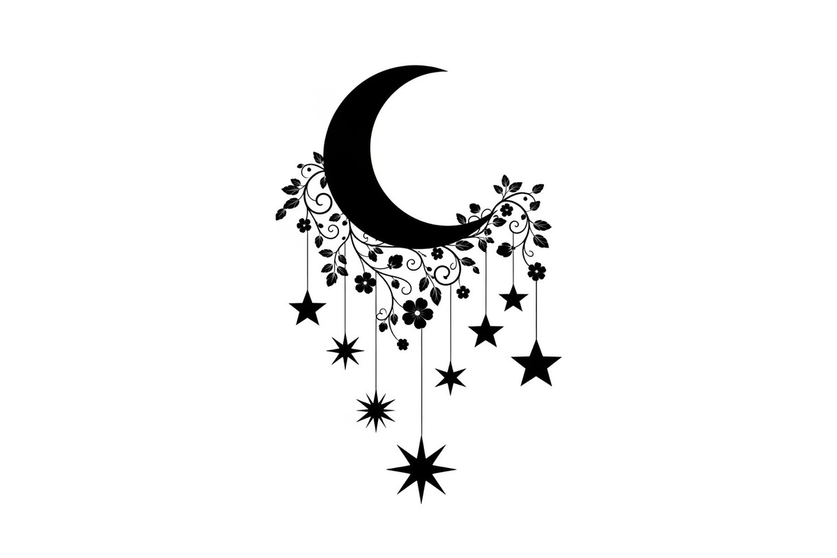 Moon Hanging Silhouette Bundle, an Illustration by Gaye Art (Photo 3 of 31)