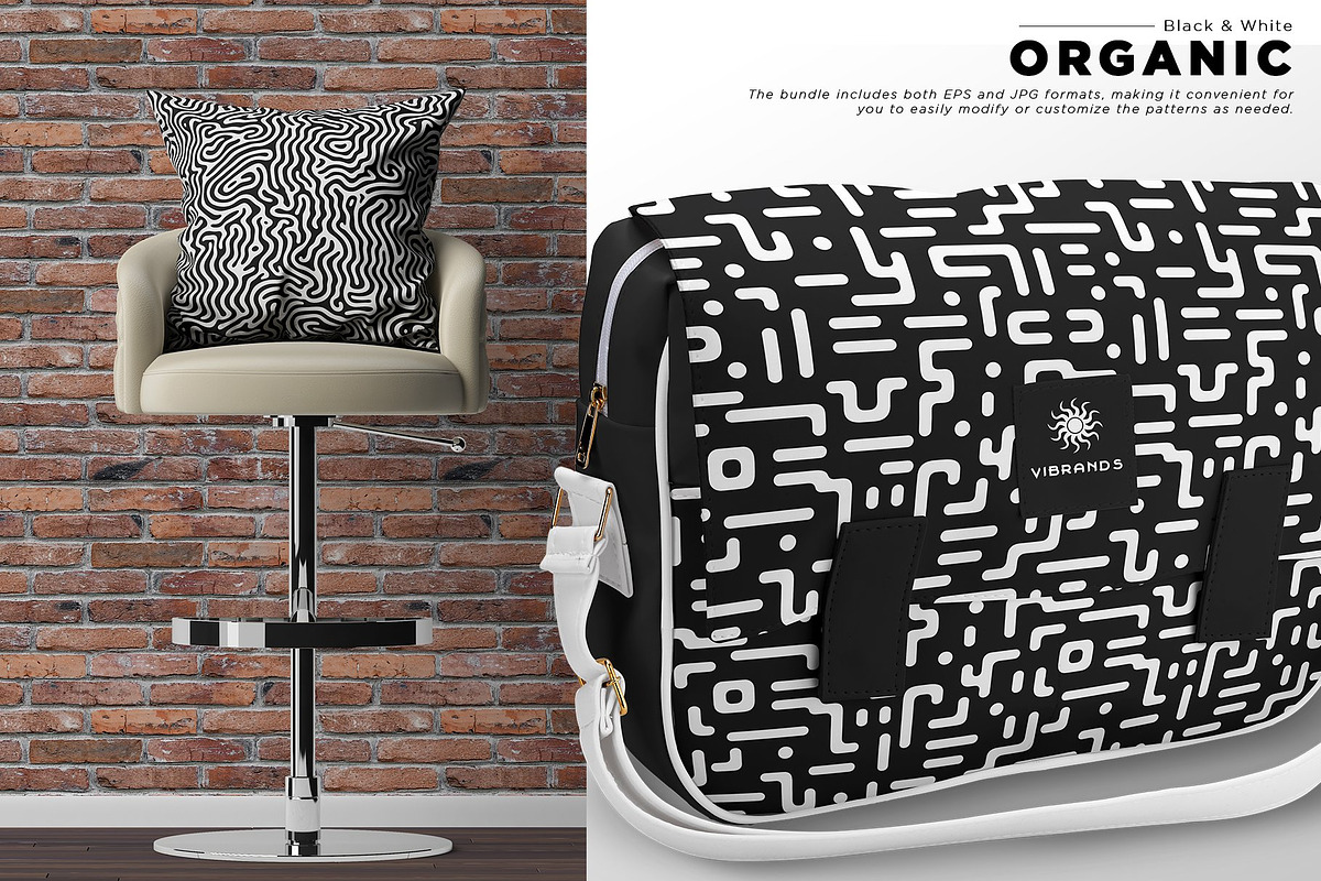 Chic Monochrome Pattern Sets, a Pattern Graphic by Vibrand Studio (Photo 11 of 12)
