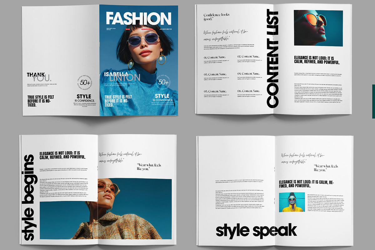 Modern Fashion Magazine Design, a Magazine Template by ContestDesign (Photo 2 of 3)