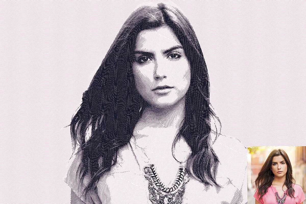 Easy Engraving Effect Ps Action, a Brushes & More by Studio Retouch (Photo 15 of 15)