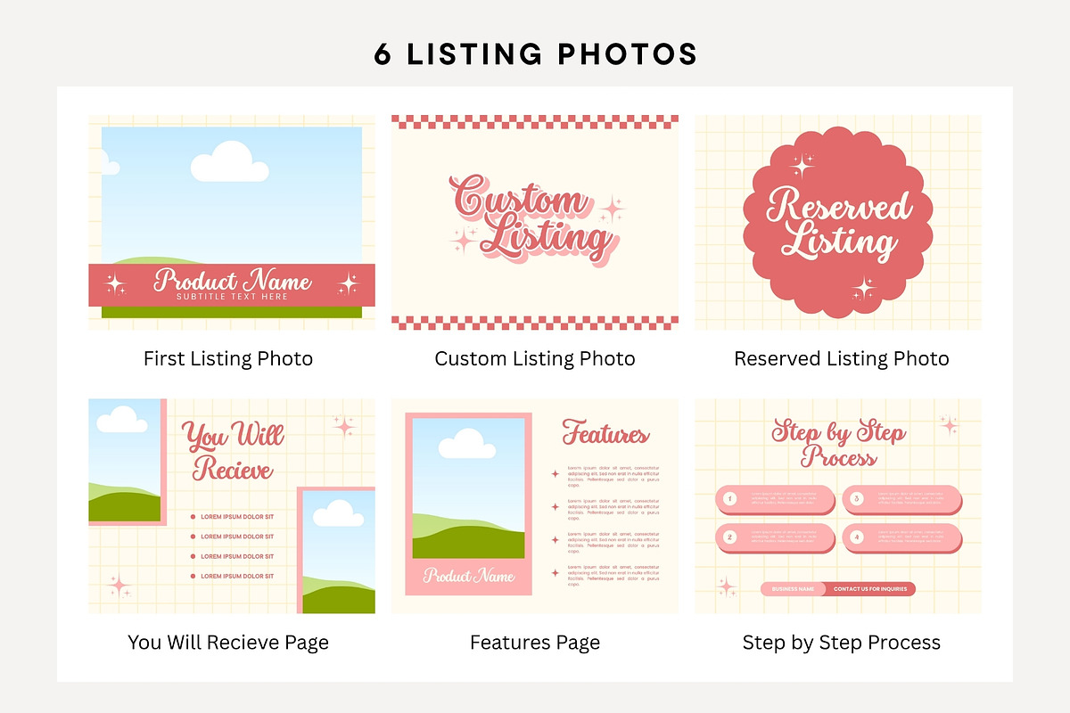 Pink Etsy Shop Branding Kit, a Branding & Logo Template by Anna Design Studio (Photo 4 of 6)