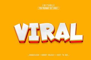 Viral 3D Editable Text Effect Style