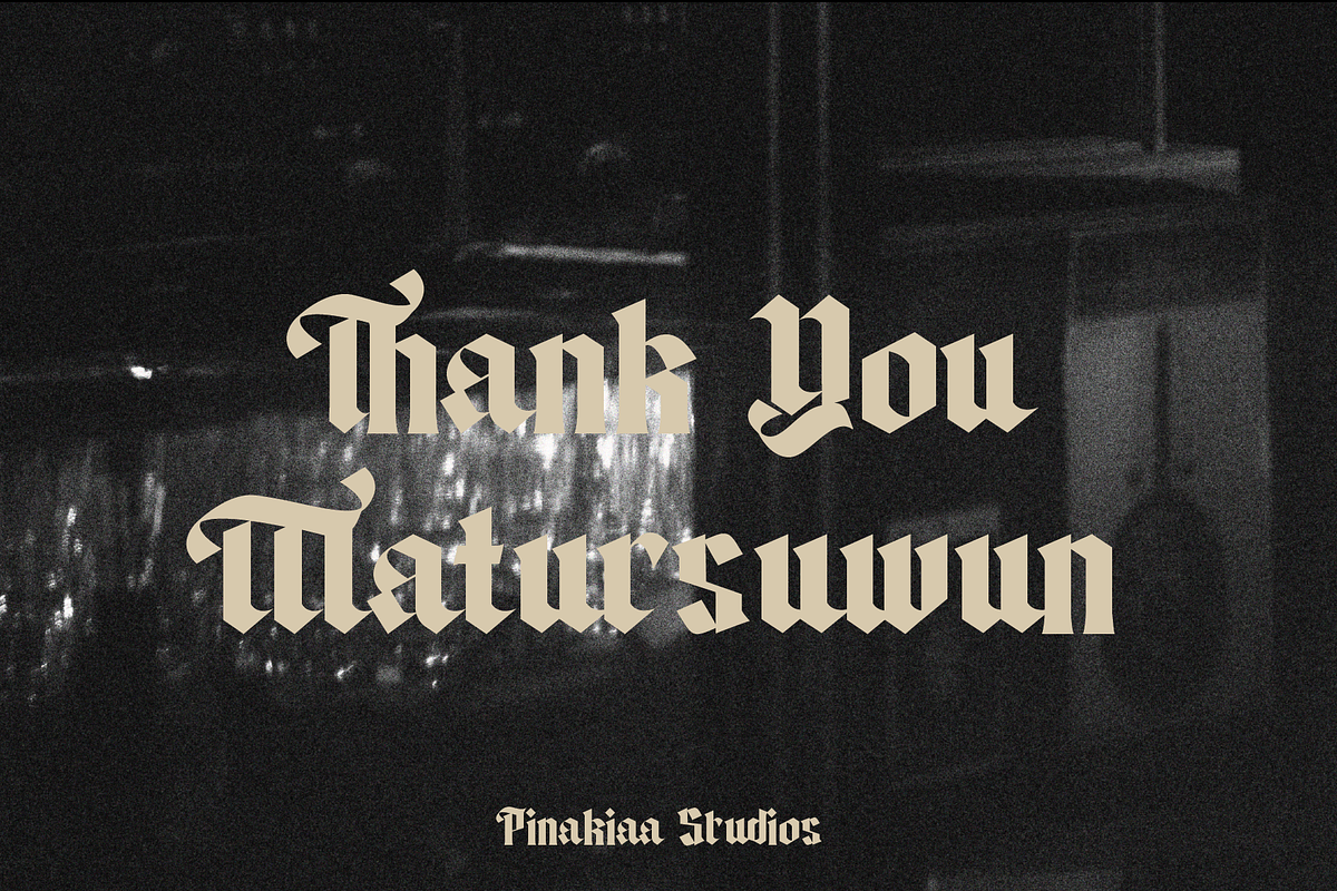 The Ancienthy - Modern Blackletter, a Blackletter Font by Pinakiaa Studios (Photo 9 of 9)