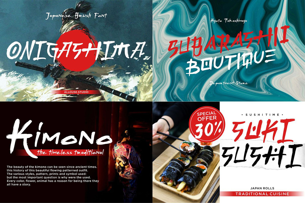 All In One | 50 Fonts Collection, a Script Font by Allouse Studio (Photo 4 of 30)