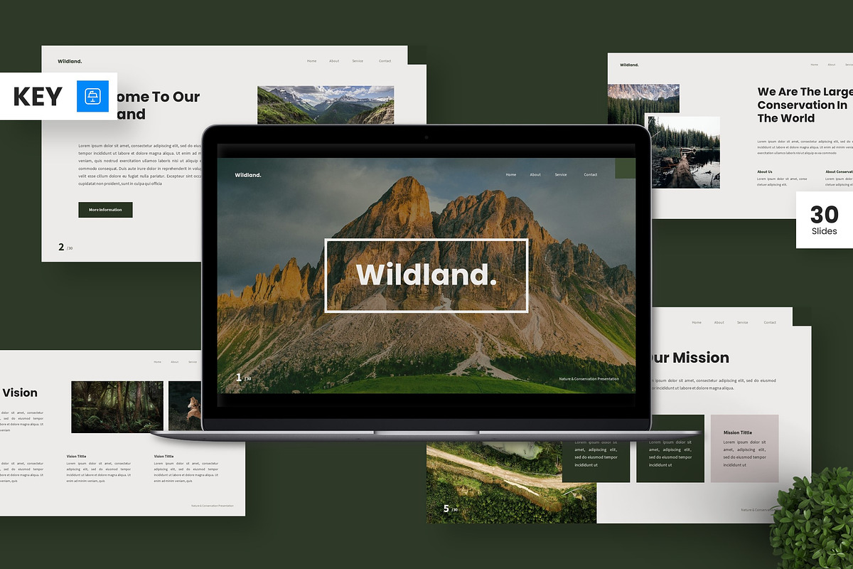 Wildland - Keynote Templates, a Presentation Template by Deepslide Studio (Photo 1 of 7)
