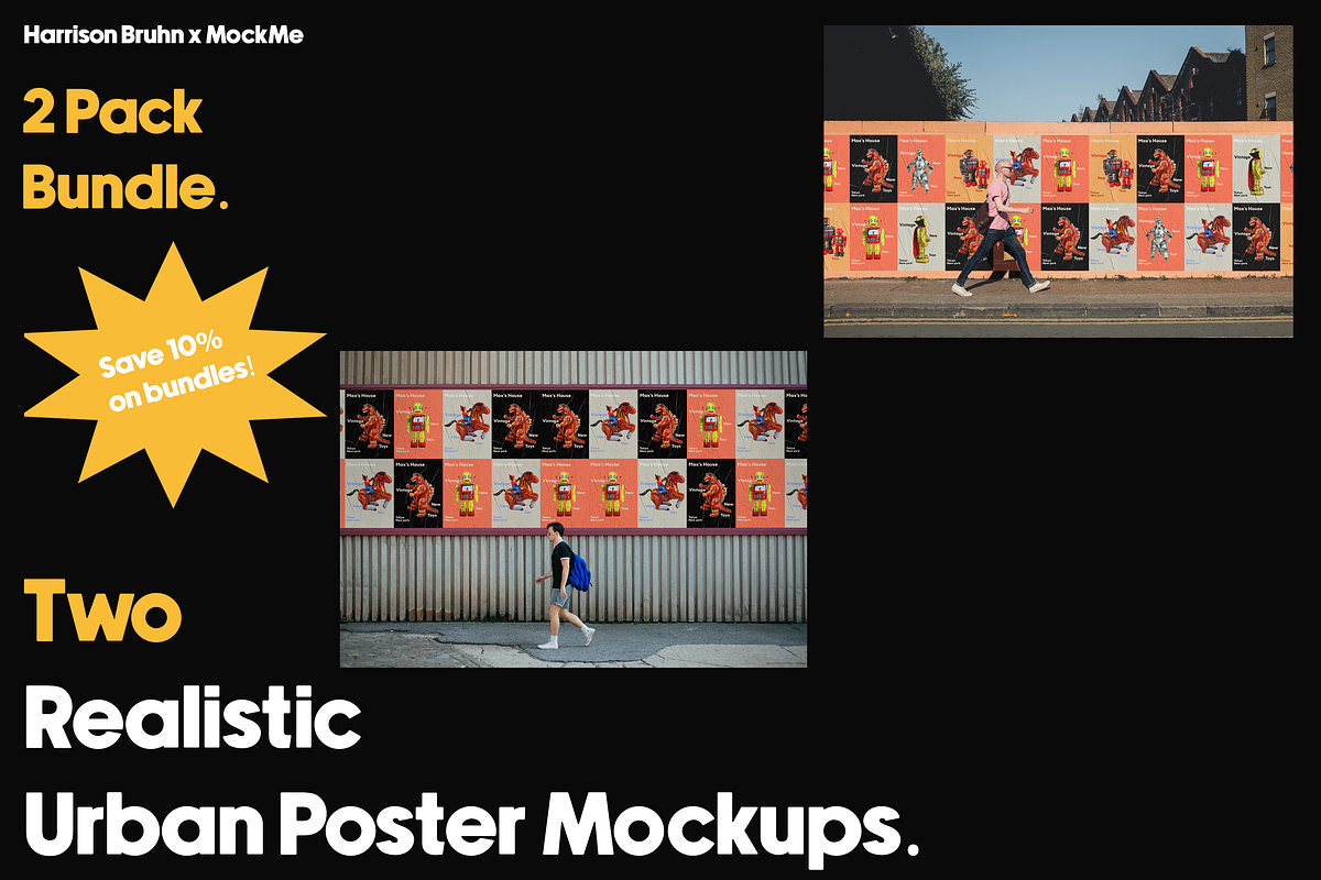 Urban Outdoor Poster Mockup Bundle 2, a Print Template by Harrison Bruhn x MockMe (Photo 1 of 7)