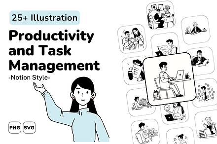 Productivity Notion Illustrations