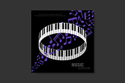 Music Background with Round Piano, a Decorative Illustration by PsychocheArt (Thumbnail 2 of 3)