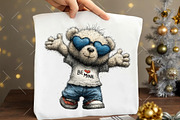 Whimsical Valentine Teddy Bear Clipa, an Illustration by OK Design (Thumbnail 5 of 6)