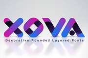 XOVA Layered Font Family, a Sans Serif Font by CRR | NTN (Thumbnail 1 of 9)