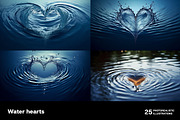 Water hearts. 25 images, a Nature Photo by Handmadefont (Thumbnail 8 of 10)