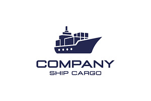 Cargo Ship Boat Transportation Logo, a Branding & Logo Template by funpixel