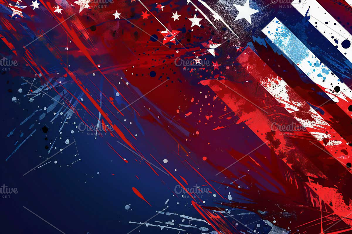 July 4, the U.S. independence flag, a Background Graphic by VetalStock (Photo 7 of 9)