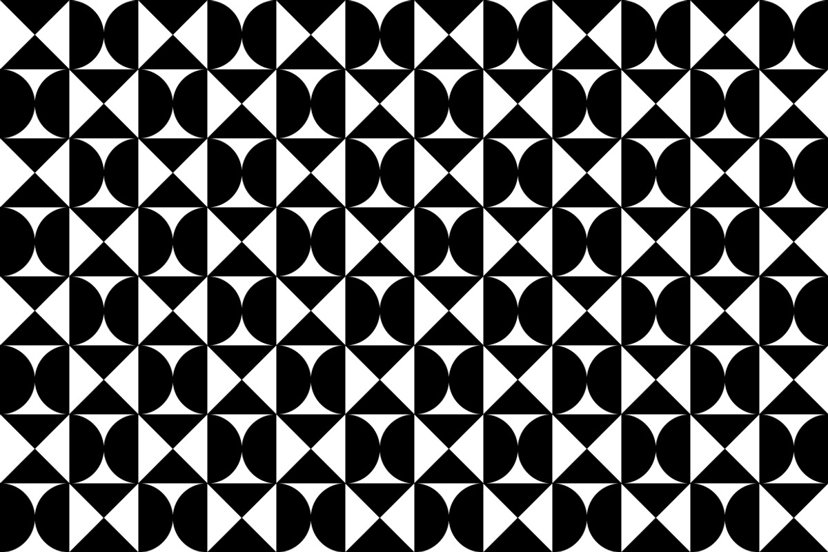 Black & White Geometric Pattern, a Pattern Graphic by Mightyfire