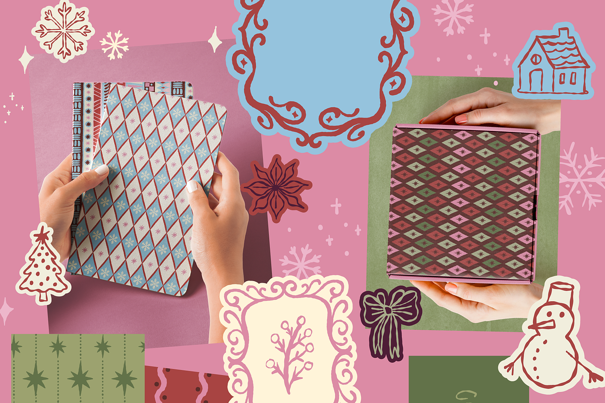 Vector Christmas Graphics & Patterns, a Pattern Graphic by venimo (Photo 7 of 12)