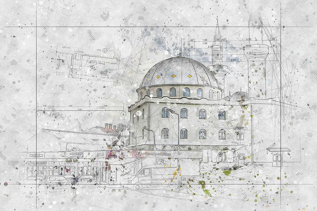 Arch Sketch Photo Effect Template, an Action Add-On by MRI STUDIO (Photo 28 of 33)