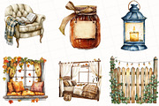 Watercolor Autumn Enchantment Clipar, an Illustration by OK Design (Thumbnail 3 of 5)