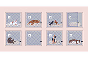 Volunteers & pets at animal shelter, an Animal Illustration by Good Studio (Thumbnail 4 of 10)