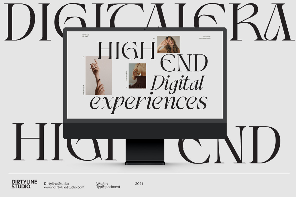 Wagon Display Serif+Italic, a Serif Font by Dirtyline Studio (Photo 4 of 20)