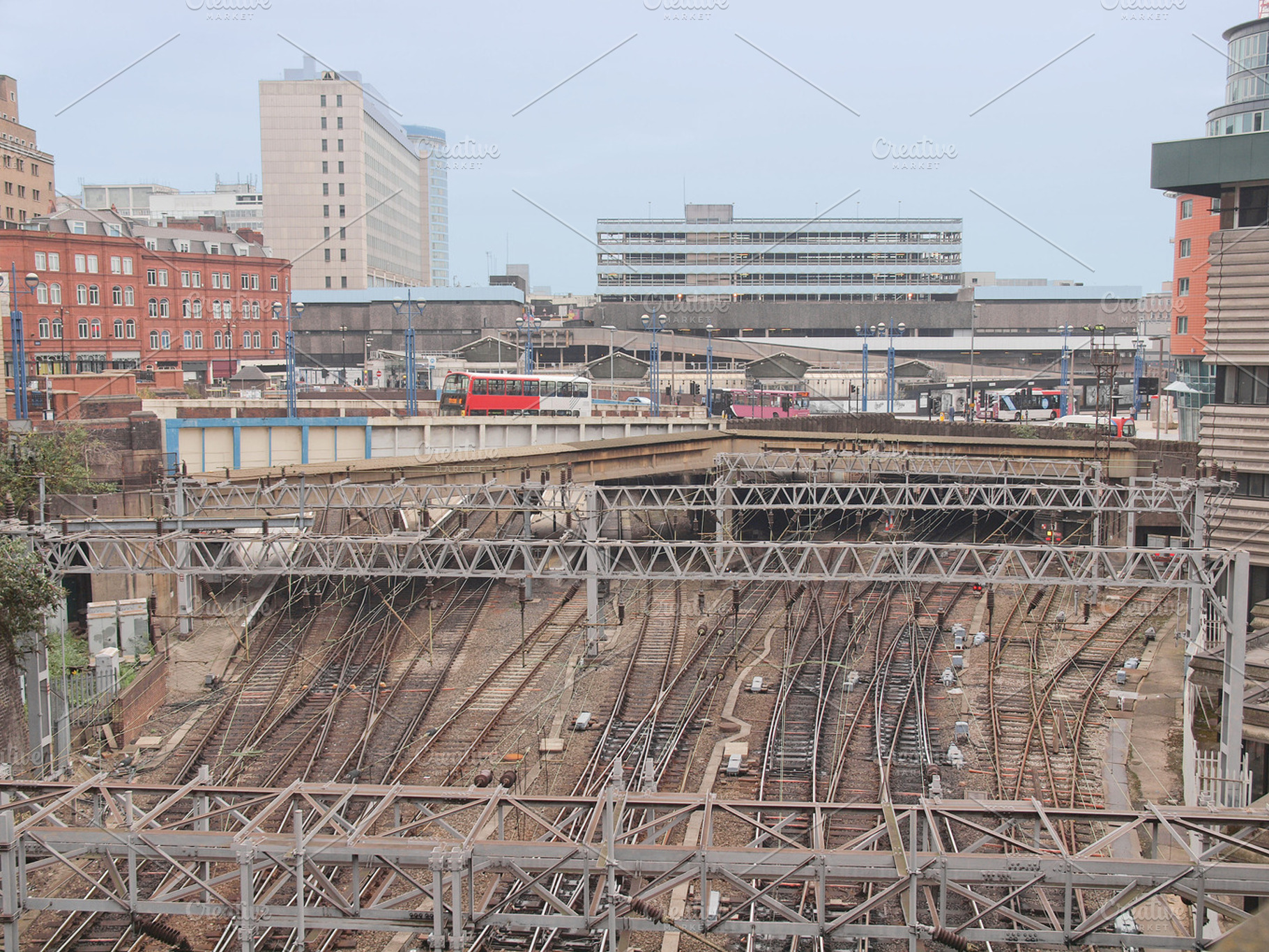 Railway featuring railway, railroad, and train