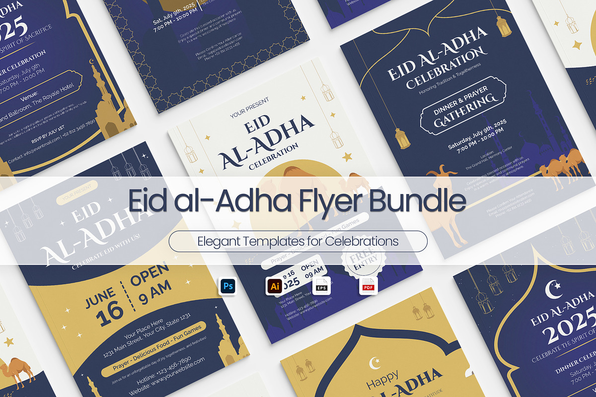 Eid al-Adha Flyer Template Design, a Flyer Template by Artnivora.Std