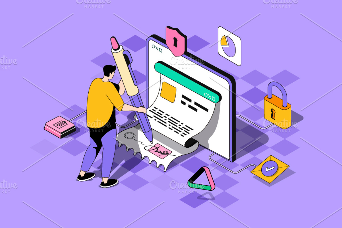 Business Isometric Web Illustrations, a Templates & Theme by alexdndz (Photo 8 of 21)