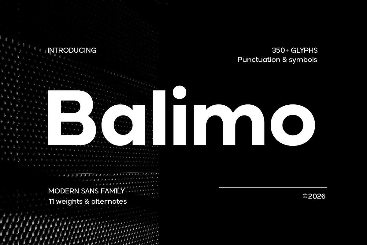 Modern Sans Serif Family - Balimo, a Sans Serif Font by Arterfak Project (Photo 1 of 12)